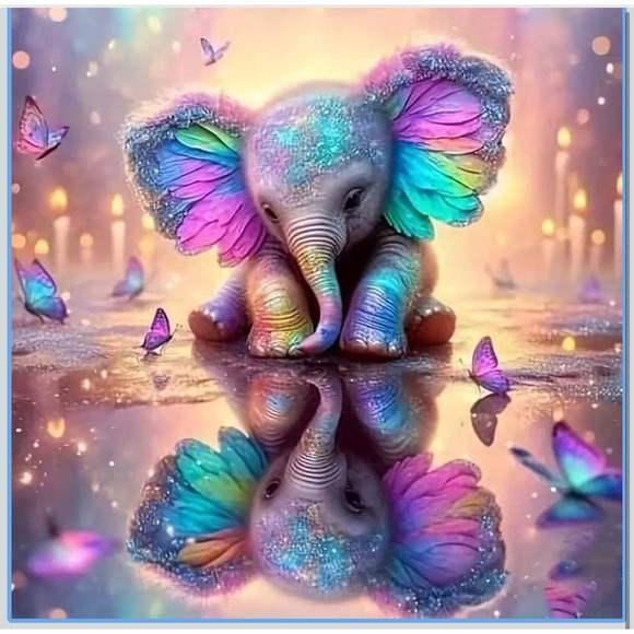 5D Diamond Painting Kits for Adults, Animal Elephant Full Drill Diamond Painting - Picture 2 of 3